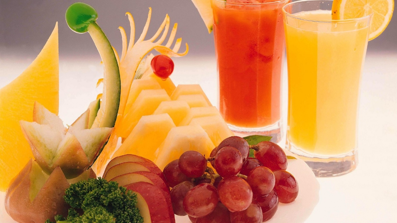 Fresh Fruit Juice Hd - 1366x768 Wallpaper 