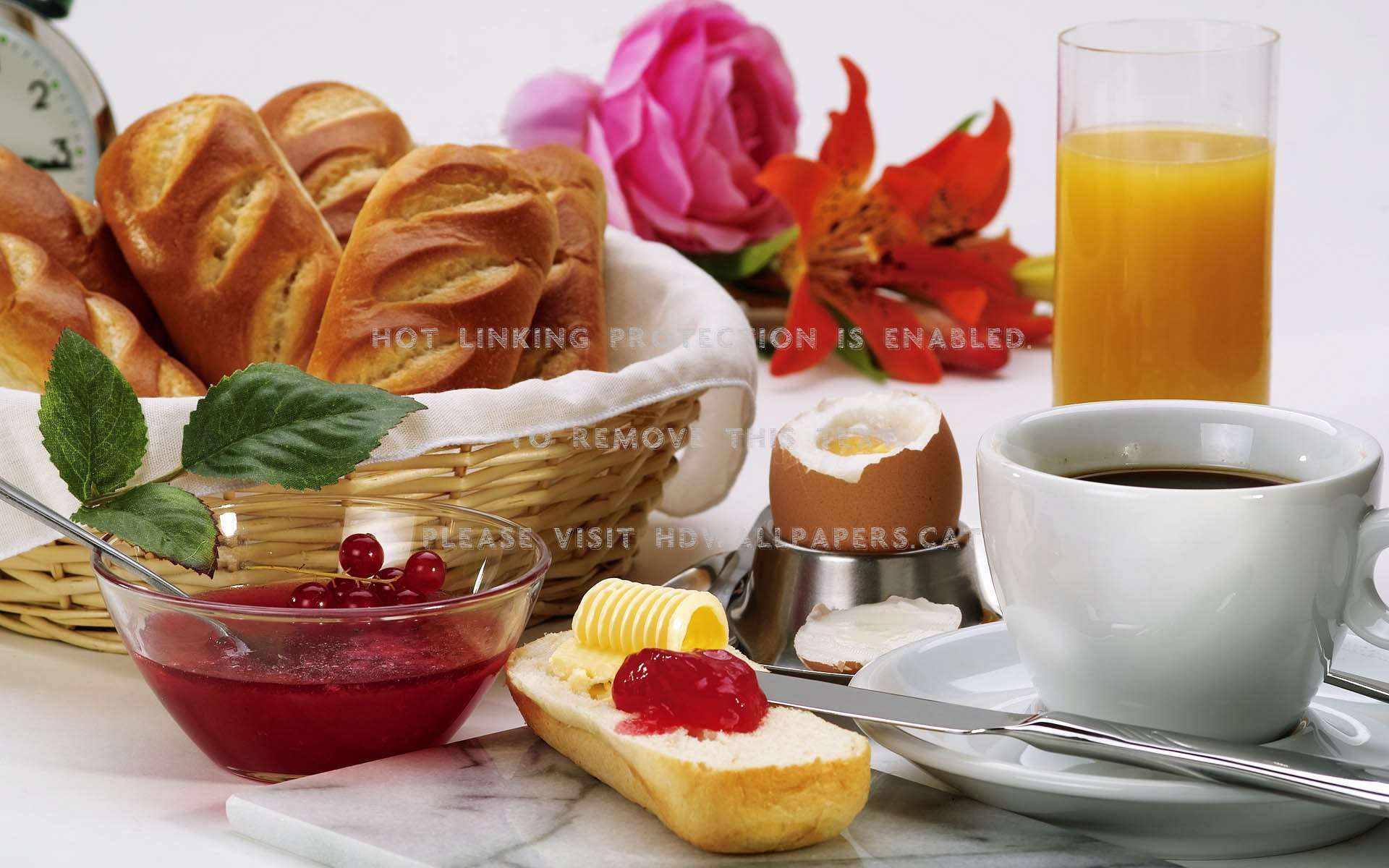 Good Morning Bed Breakfast Enjoy Your For - Buenos Dias Con Desayuno Y Flores - HD Wallpaper 