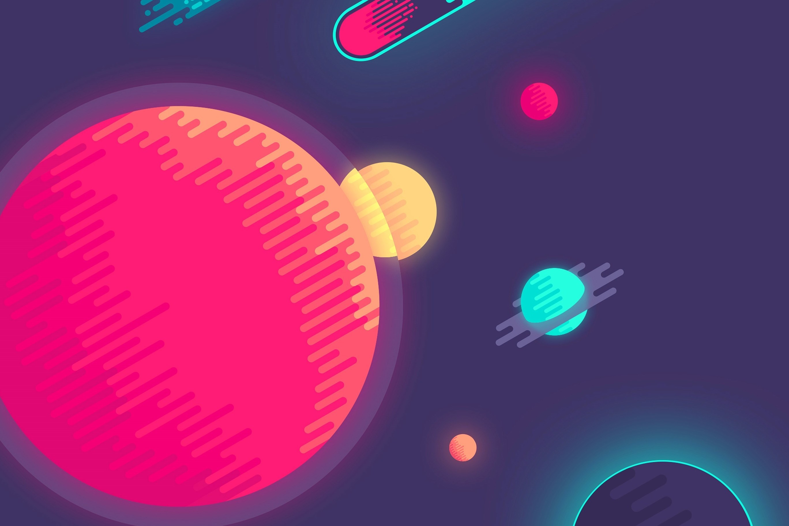 Wallpaper - Cartoon Space Desktop Backgrounds - 2736x1824 Wallpaper -  