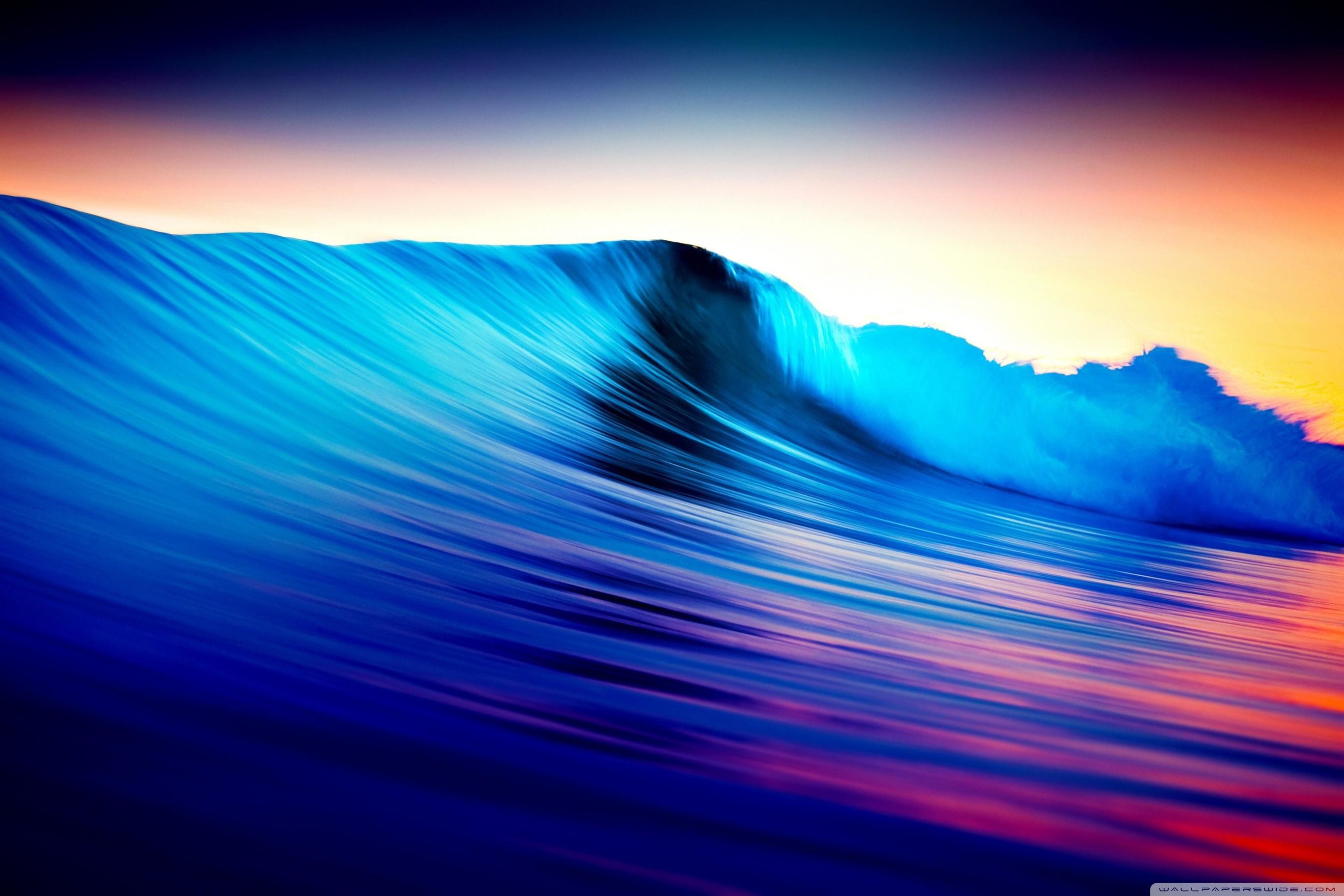 2736 X 1824 Wallpaper - Multi Color Ocean Wave - HD Wallpaper 