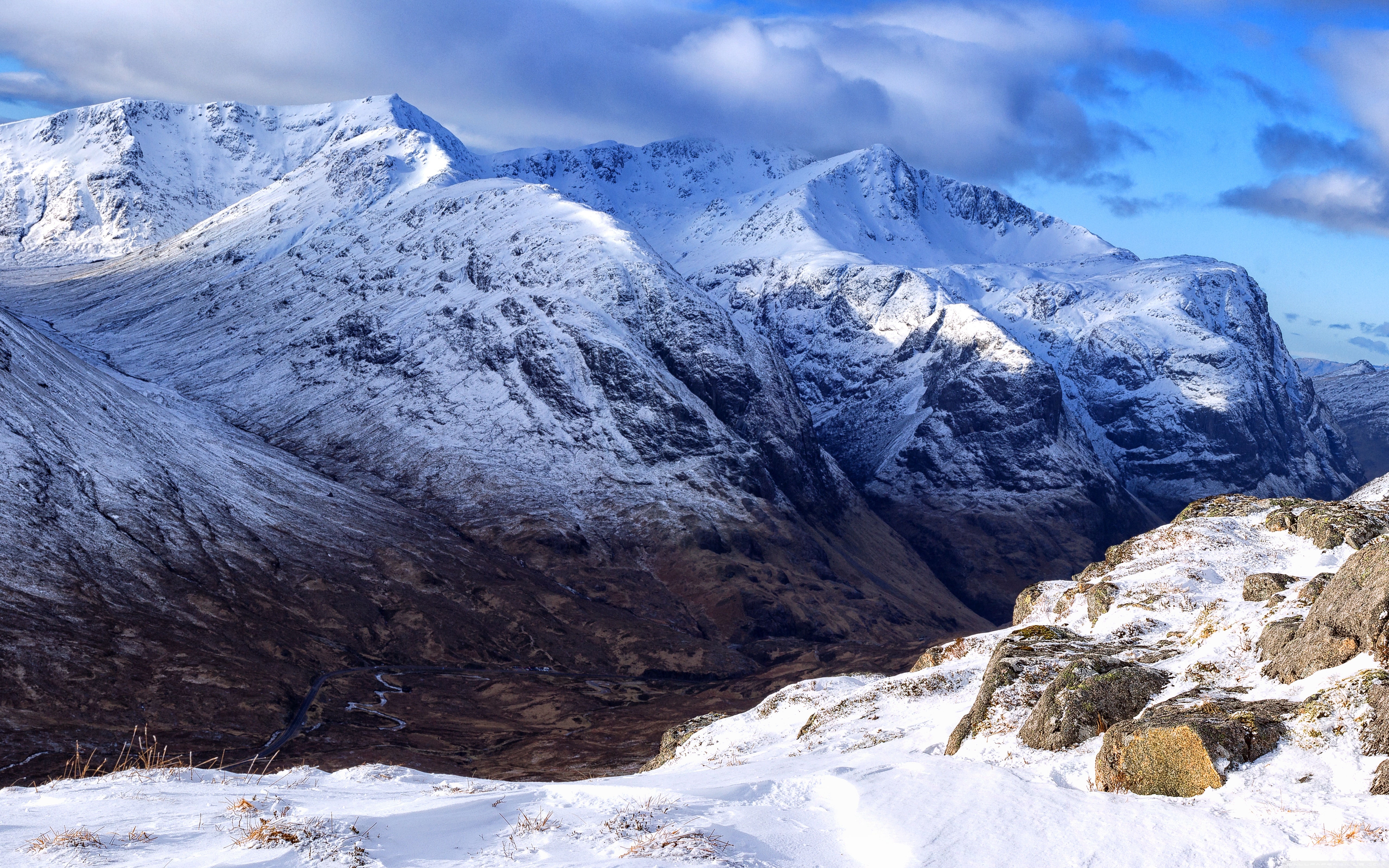 Wallpaper Of Mountains - Scotland Winter - HD Wallpaper 