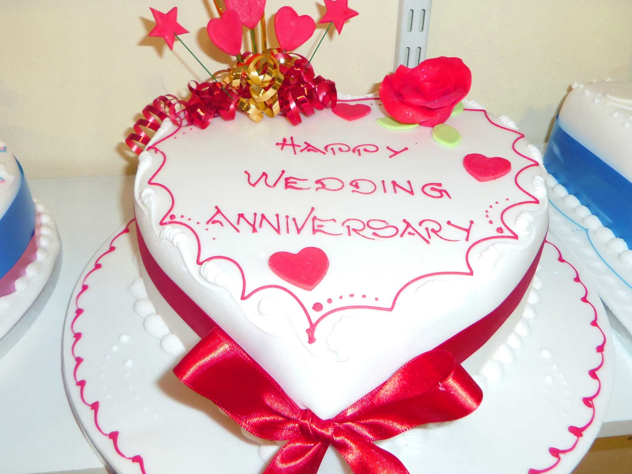 Marriage Anniversary Cake Wallpaper Images Photo Pics - HD Wallpaper 