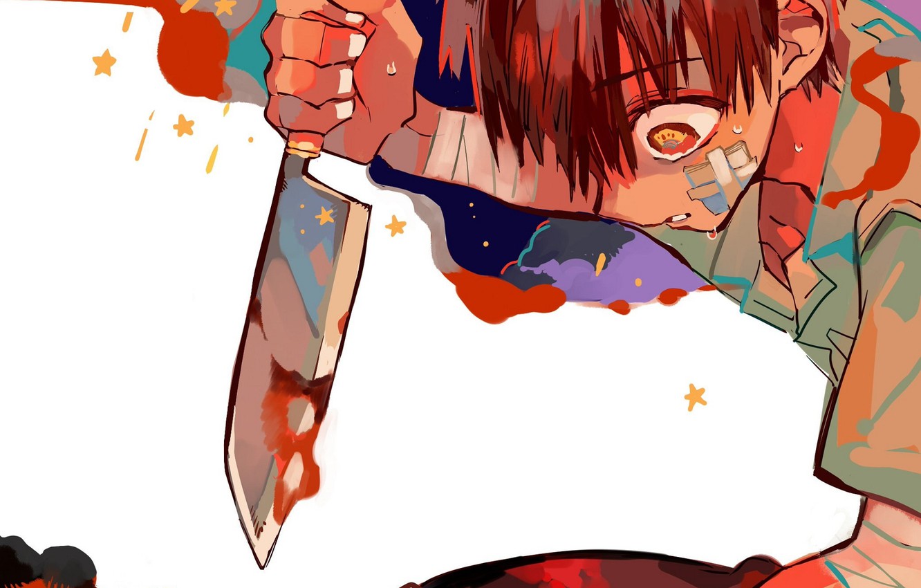 Photo Wallpaper Knife, Toilet Boy Hanako Kun, Jibaku - Hanako Kun X Tsukasa - HD Wallpaper 