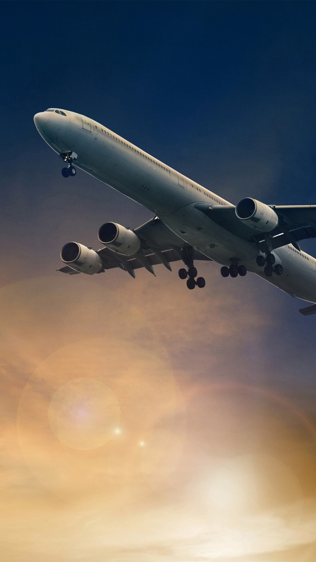 Iphone Wallpaper Passenger Plane Flight In Sky, Dusk, - Airplane -  1080x1920 Wallpaper - teahub.io