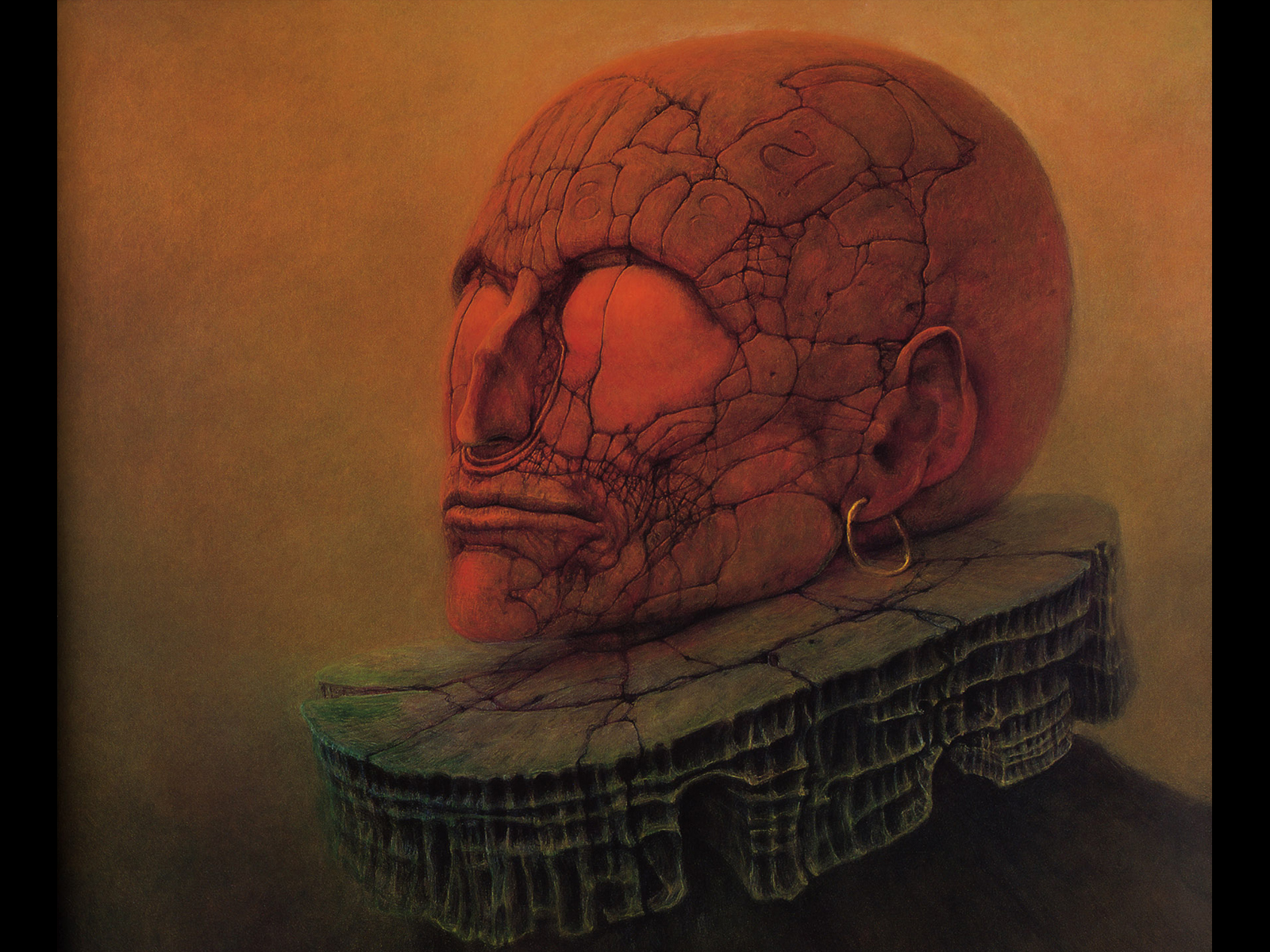 Zdzisław Beksiński Head - HD Wallpaper 