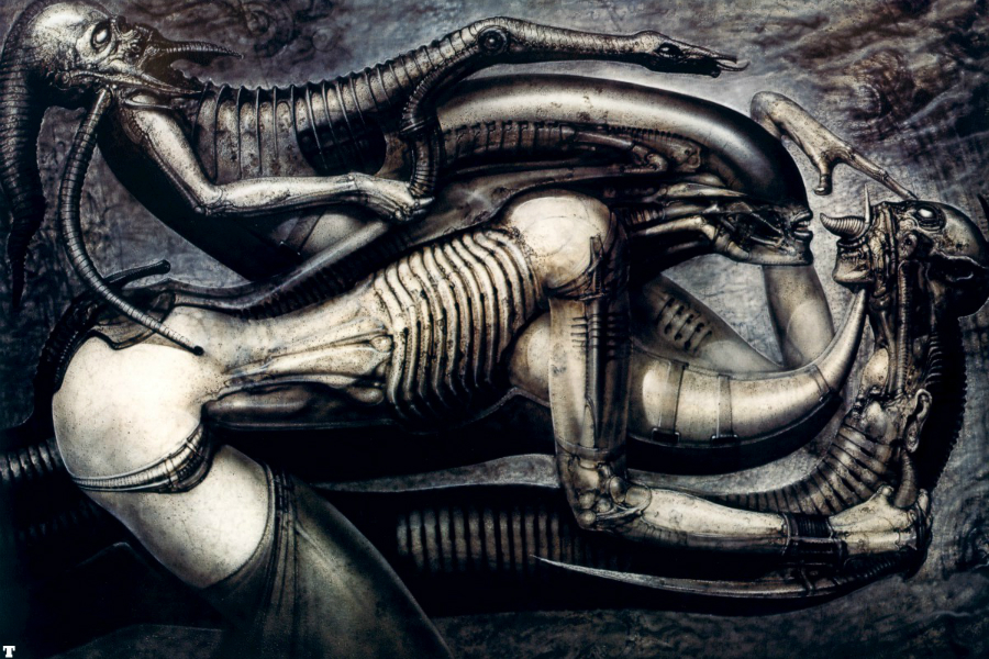 H R Giger, Necronom Iv - Xenomorph Concept Art Hr Giger - HD Wallpaper 