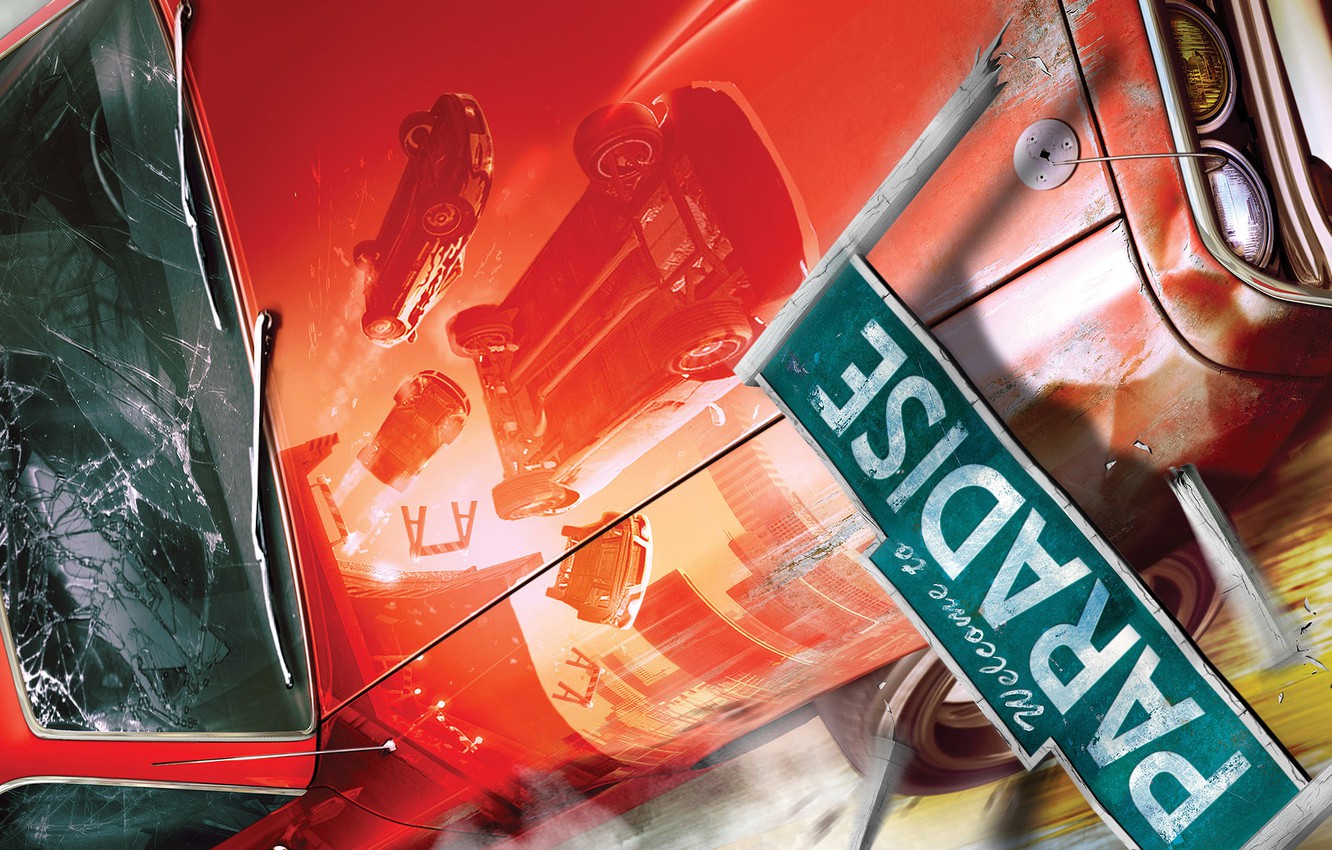 Photo Wallpaper Machine, Reflection, Sign, Burnout - Full Hd Wallpaper Burnout Paradise - HD Wallpaper 