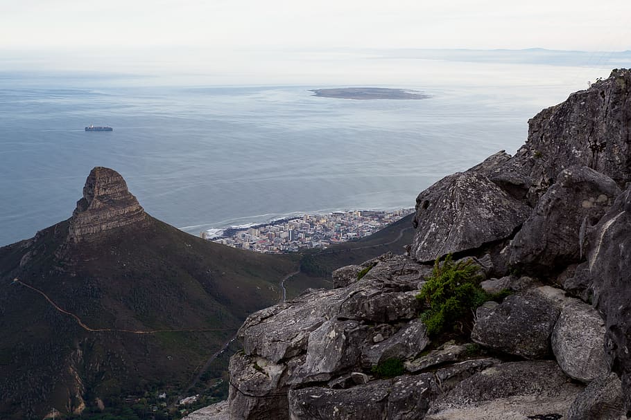 Table Bay, Robben Island, Seapoint, Lion S Head, Cape - HD Wallpaper 