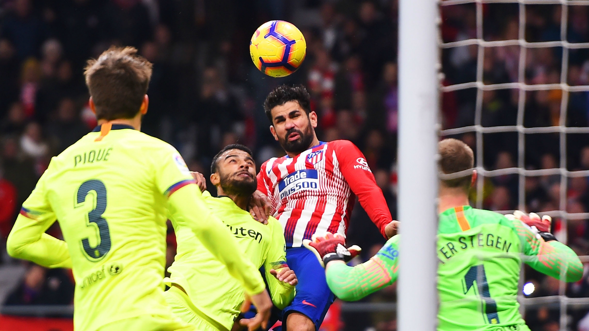 Atletico Madrid Striker Diego Costa Scores Against - Diego Costa Vs Barcelona - HD Wallpaper 