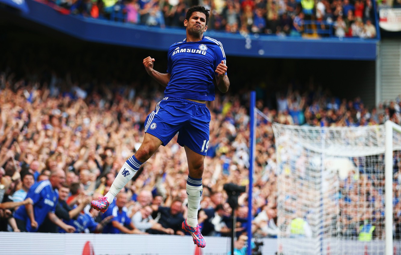 Photo Wallpaper England, Sport, Football, Football, - Diego Costa Goal Celebrations - HD Wallpaper 