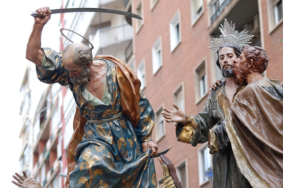 Agony In The Garden, Jesus, Salzillo, Murcia Processions, - キリスト を 裏切っ た 者 - HD Wallpaper 