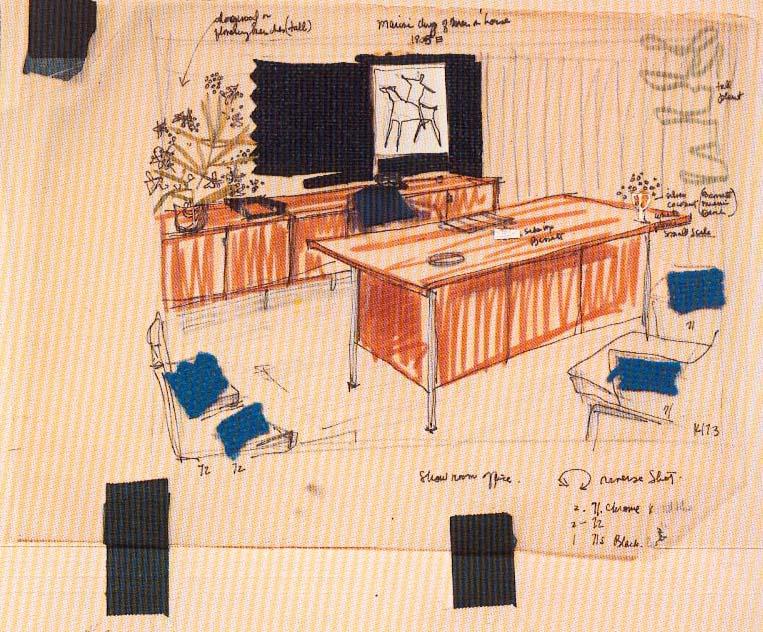 Drawings By Florence Knoll - Florence Knoll Sketches - HD Wallpaper 