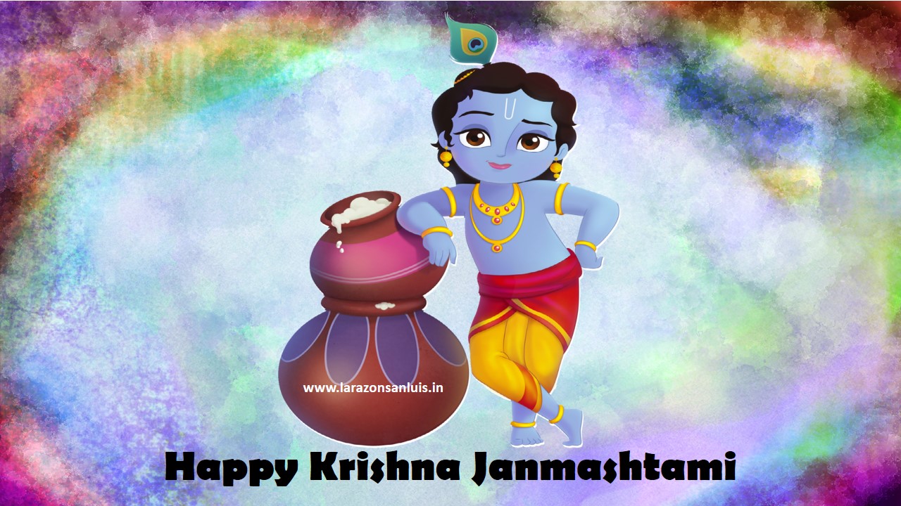 Happy Krishna Janmashtami Wishes Images - Little Krishna Images Png - HD Wallpaper 