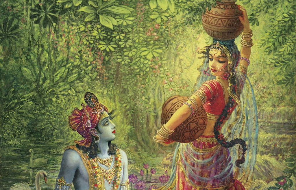 Radha Krishna Paintings - HD Wallpaper 