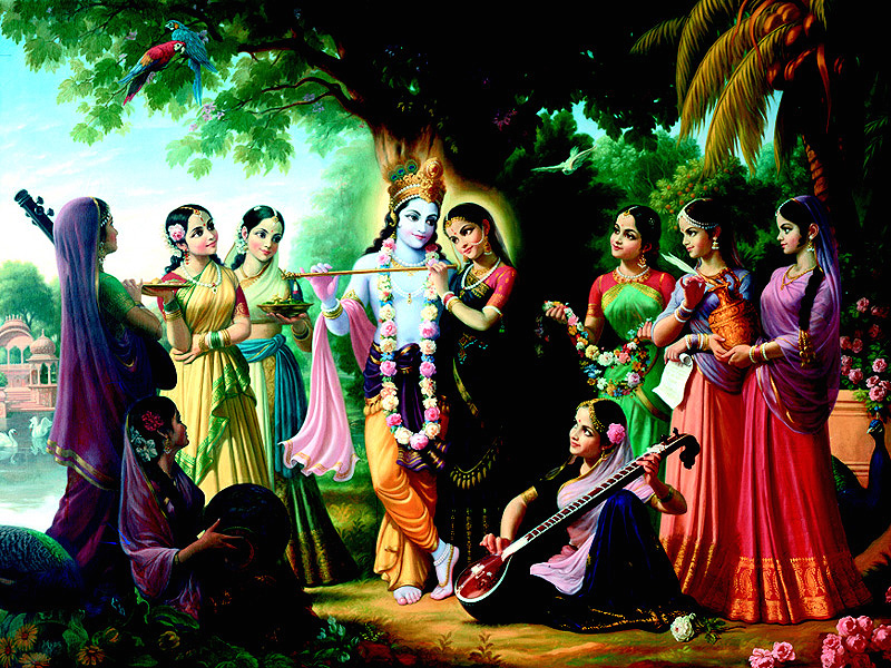 Radha Krishna And Meera - HD Wallpaper 