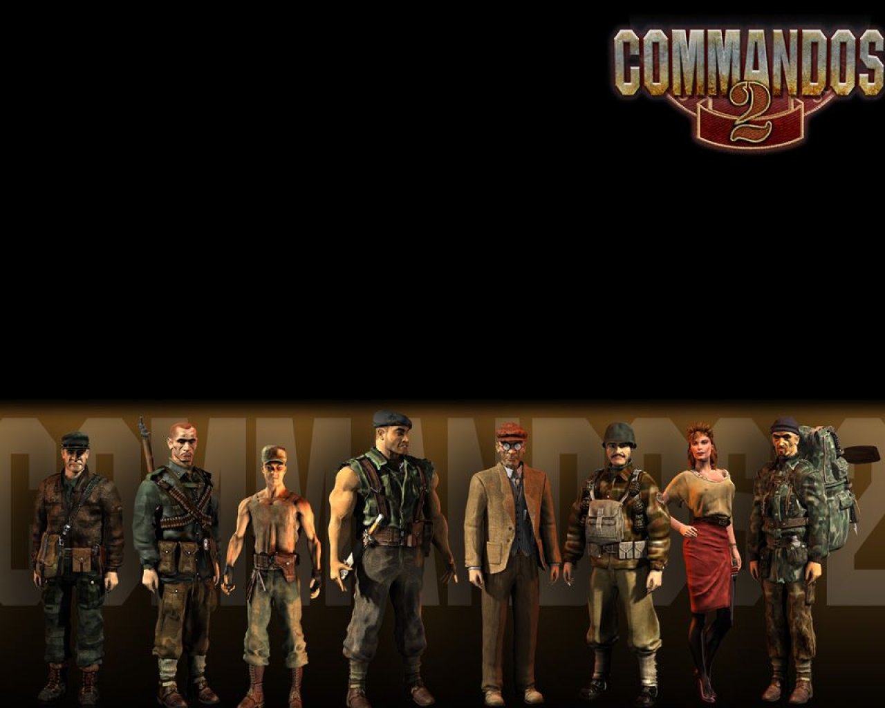 Commandos Wallpaper - Commandos 2 Men Of Courage Characters - HD Wallpaper 