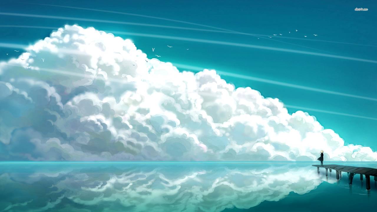Clouds Drawing - HD Wallpaper 