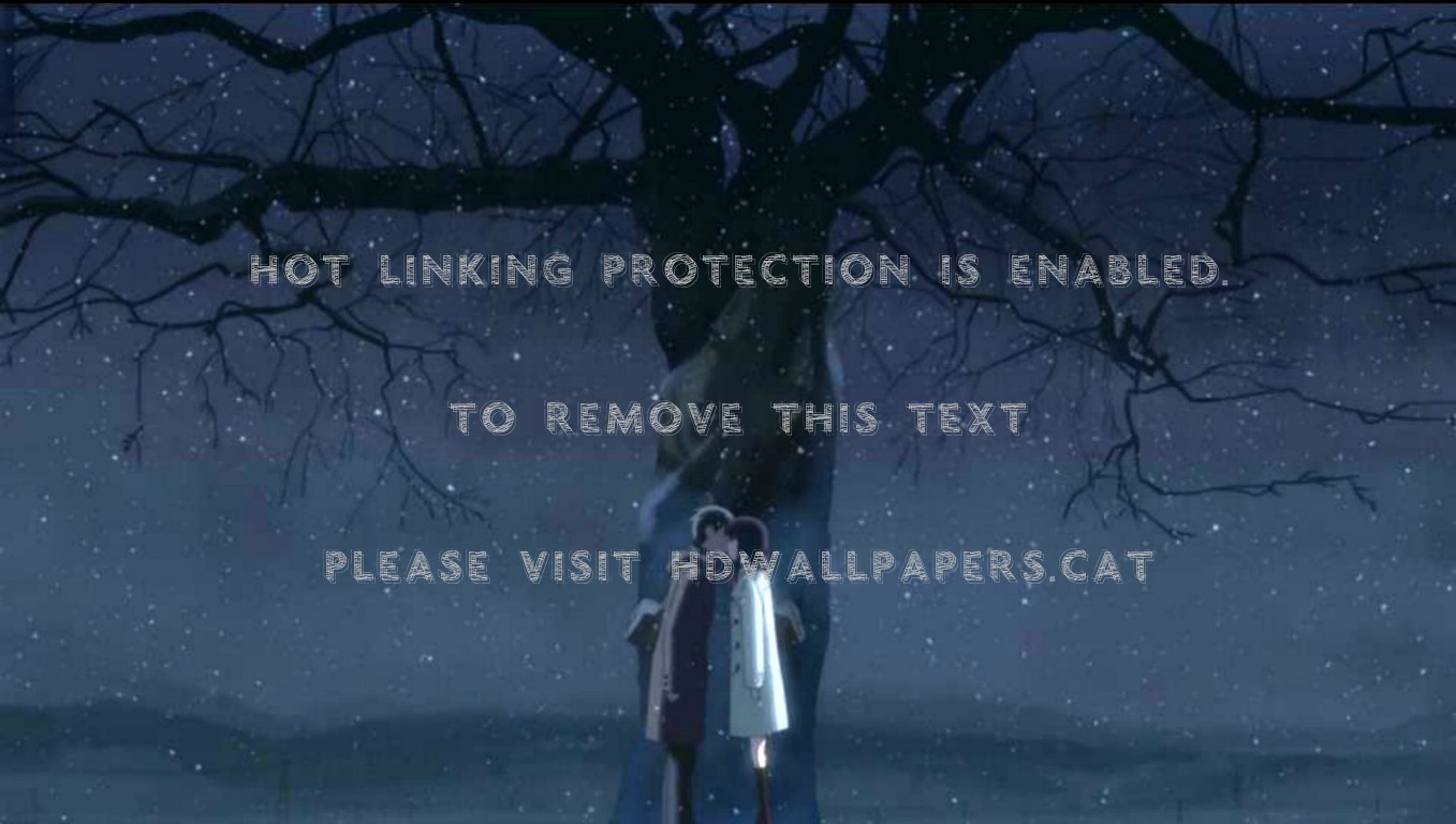 5 Centimeters Per Second Winter Takaki Tree - 5 Centimeters Per Second Kiss - HD Wallpaper 