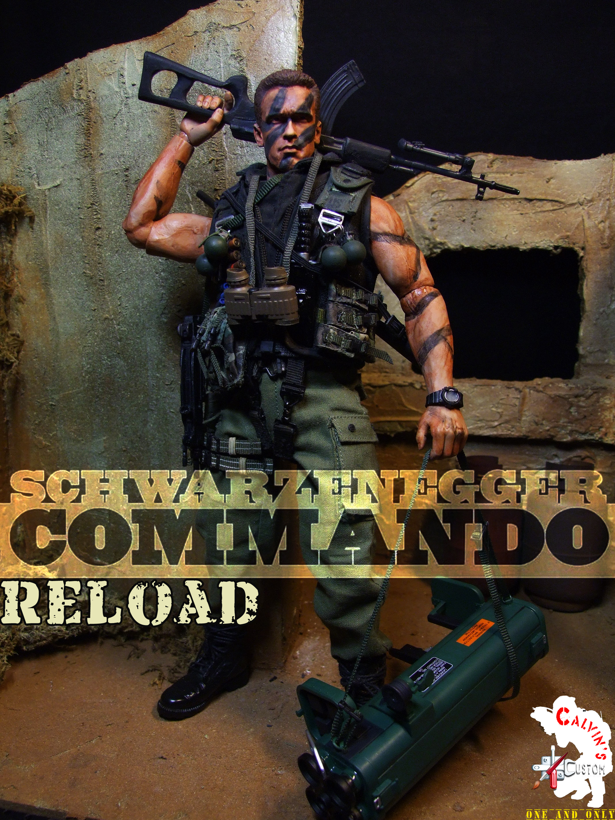 Calvin S Custom One Sixth Commando Figure - Commando Pics Arnold Schwarzenegger - HD Wallpaper 