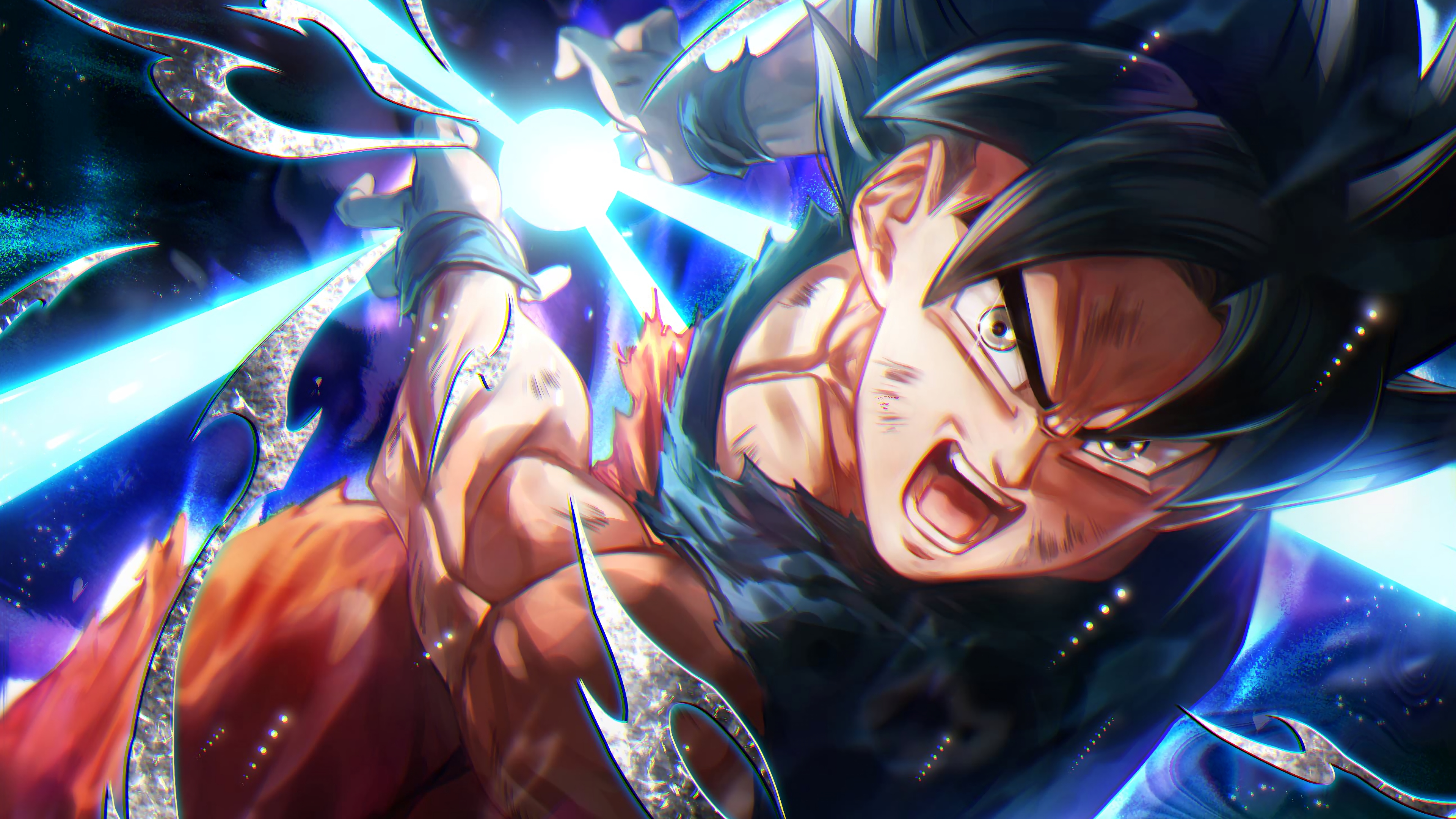 Goku Ultra Instinct Kamehameha - HD Wallpaper 