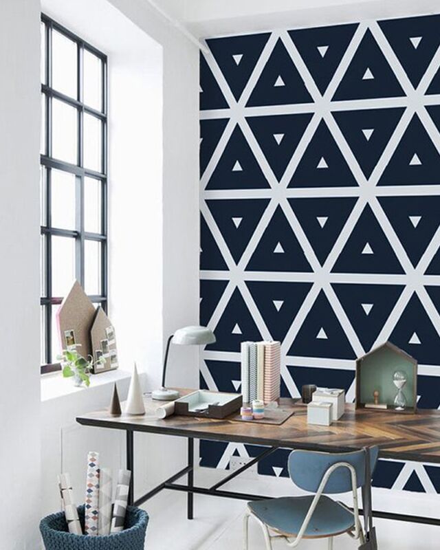 Shapes On Accent Wall - HD Wallpaper 