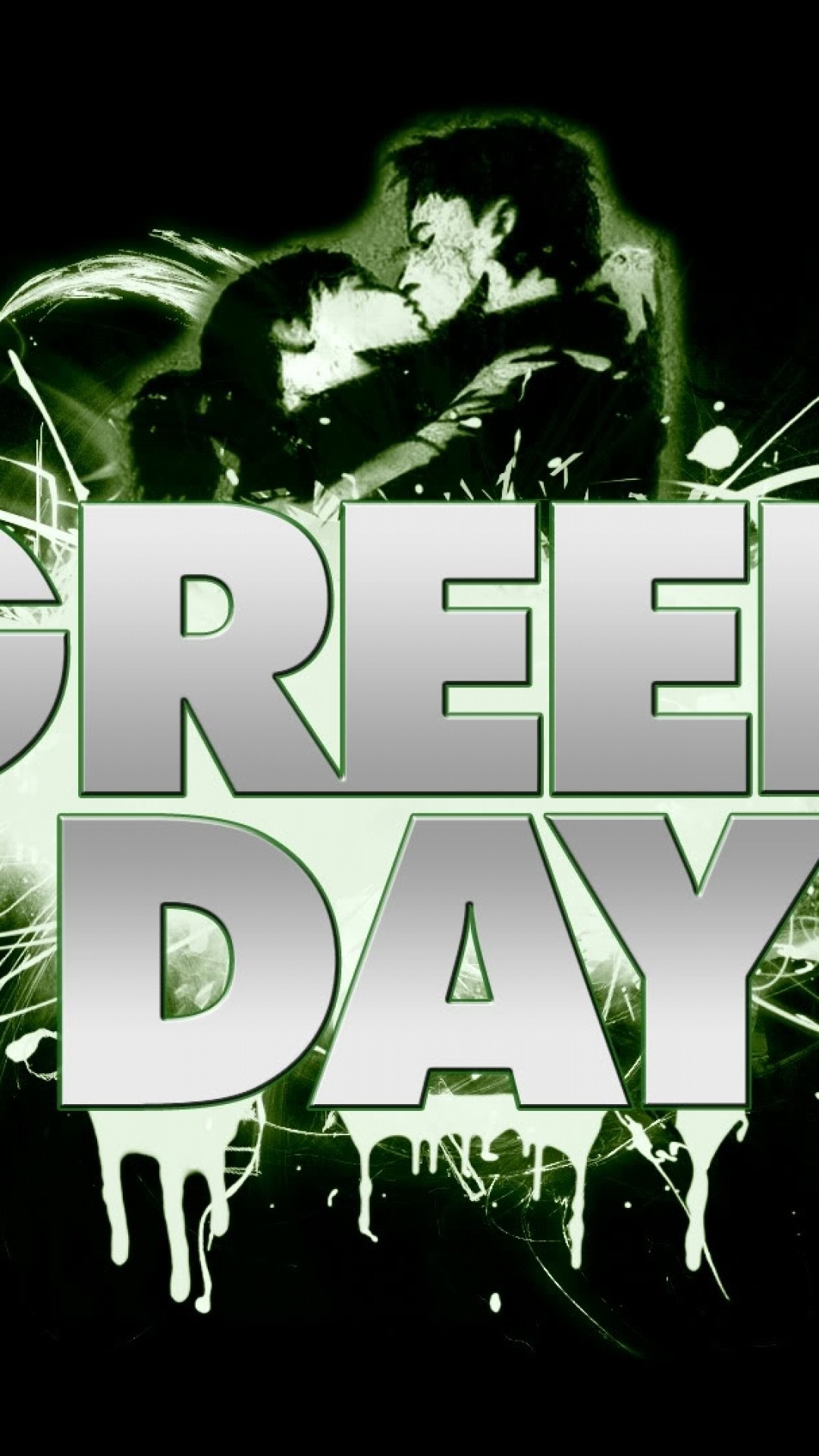 Wallpaper Green Day, Letters, Darkness, Sign, Kiss - Download Wallpaper Green Day - HD Wallpaper 