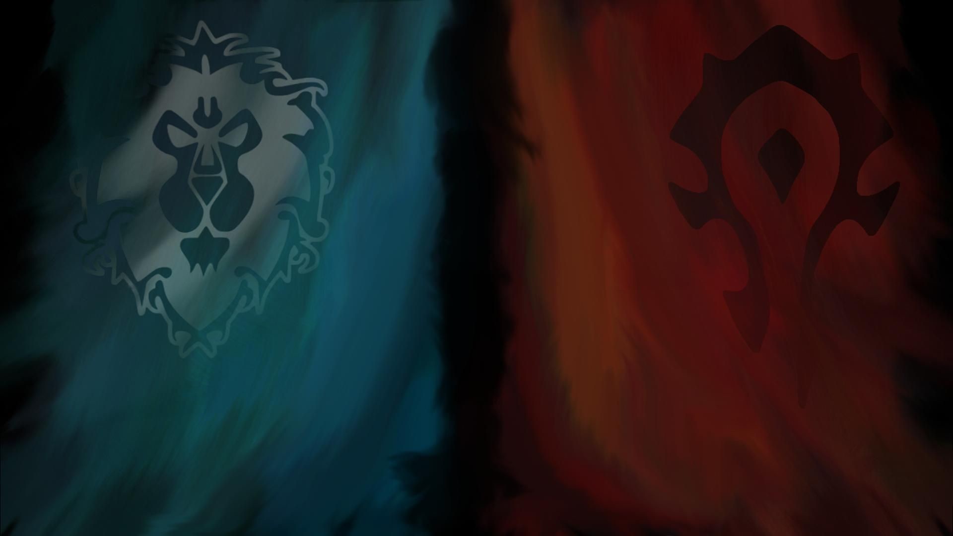 1920x1080, Release Wow Website Background Image [updated - World Of Warcraft Horde Alliance - HD Wallpaper 