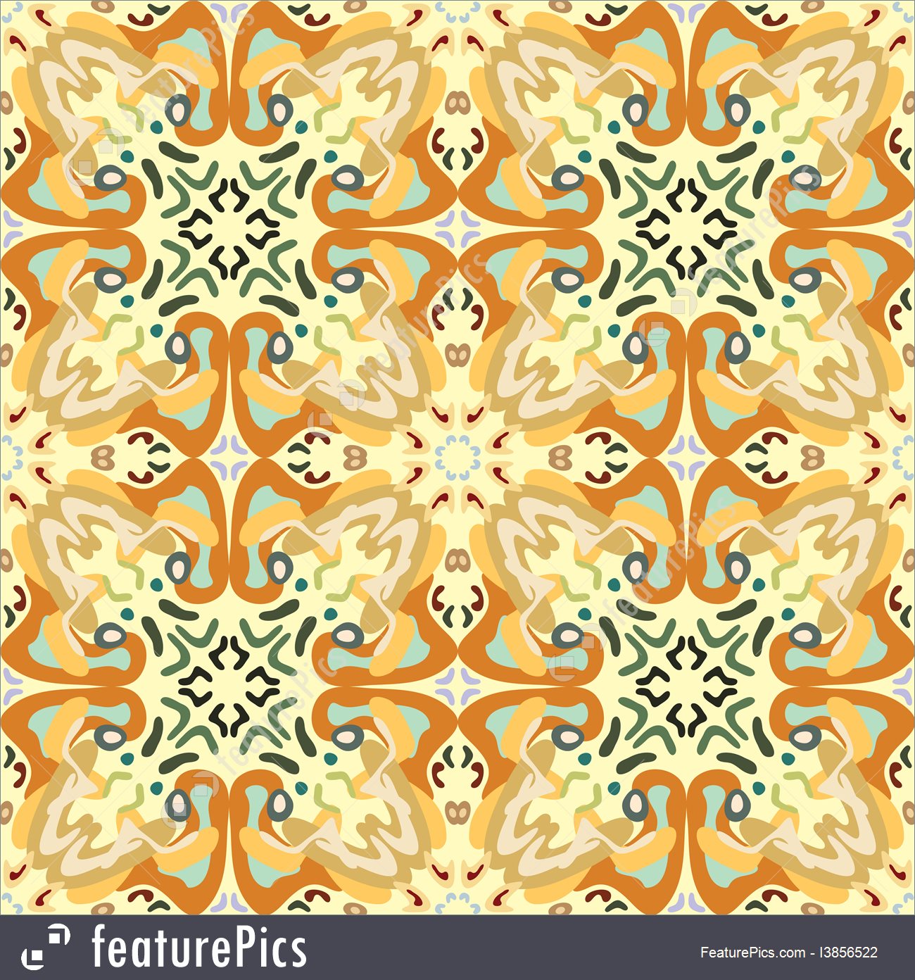 Arabesque Seamless Wallpaper Royalty-free Stock Illustration - Arabesque Pattern - HD Wallpaper 