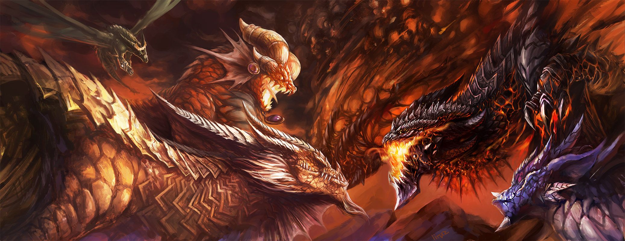 Dragon Wallpaper Dual Monitor - HD Wallpaper 
