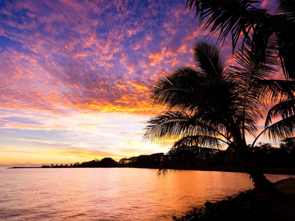 Sunset - Samoa Beach Sunset - HD Wallpaper 