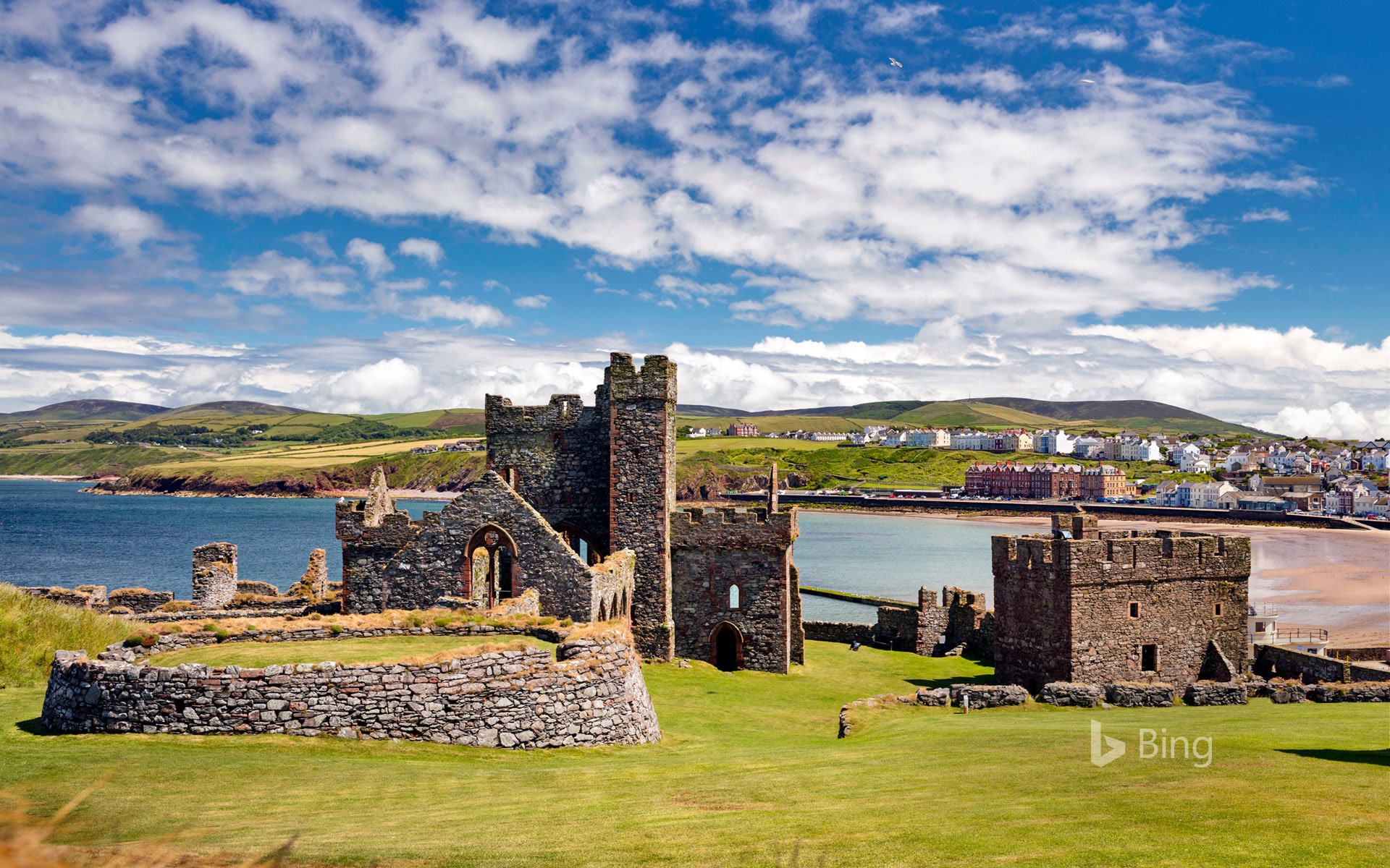 Peel Castle On St Patrick's Isle Isle - HD Wallpaper 