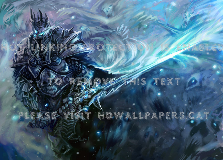 Lich King Death Knight Wow Ice Cold Arthas - Lich King Fantasy Art - HD Wallpaper 