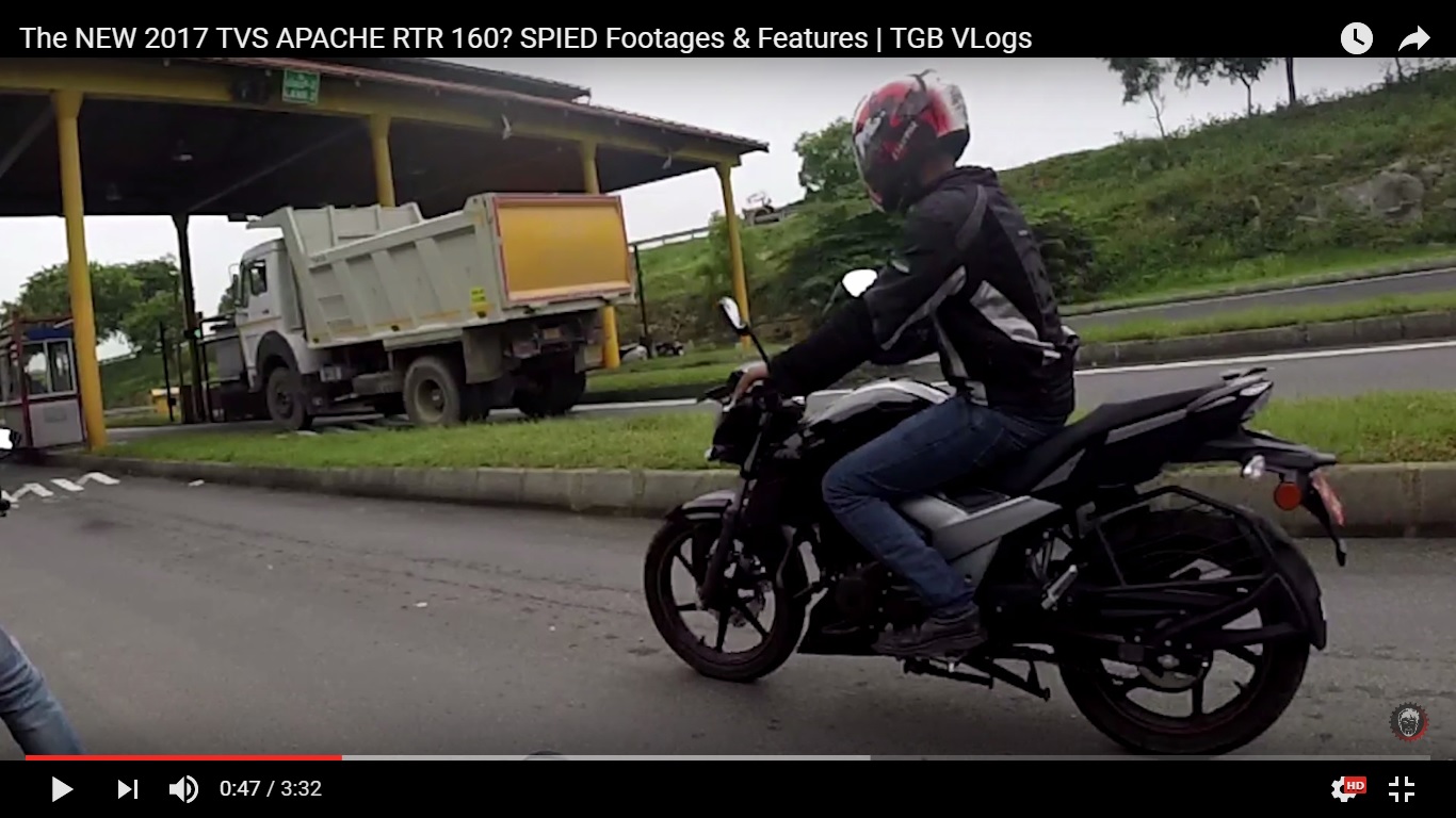 Tvs Apache Rtr 160 Facelift Spy Video Rear Three Quarter - Tvs Apache Rtr 160 Facelift - HD Wallpaper 