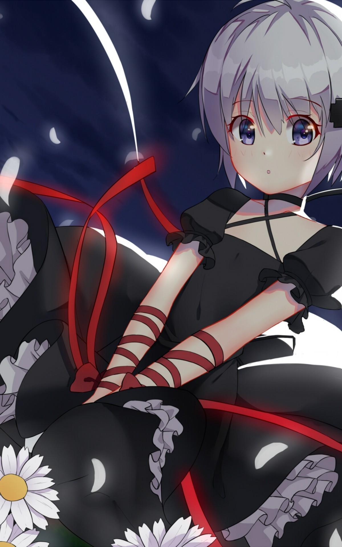 Rewrite, Kagari, White Hair, Loli, Black Dress, Moon, - Wallpaper - 1200x1920 Wallpaper Rewrite, Kagari, White Hair, Loli, Black Dress, Moon, - Wallpaper - 1200x1920 Wallpaper