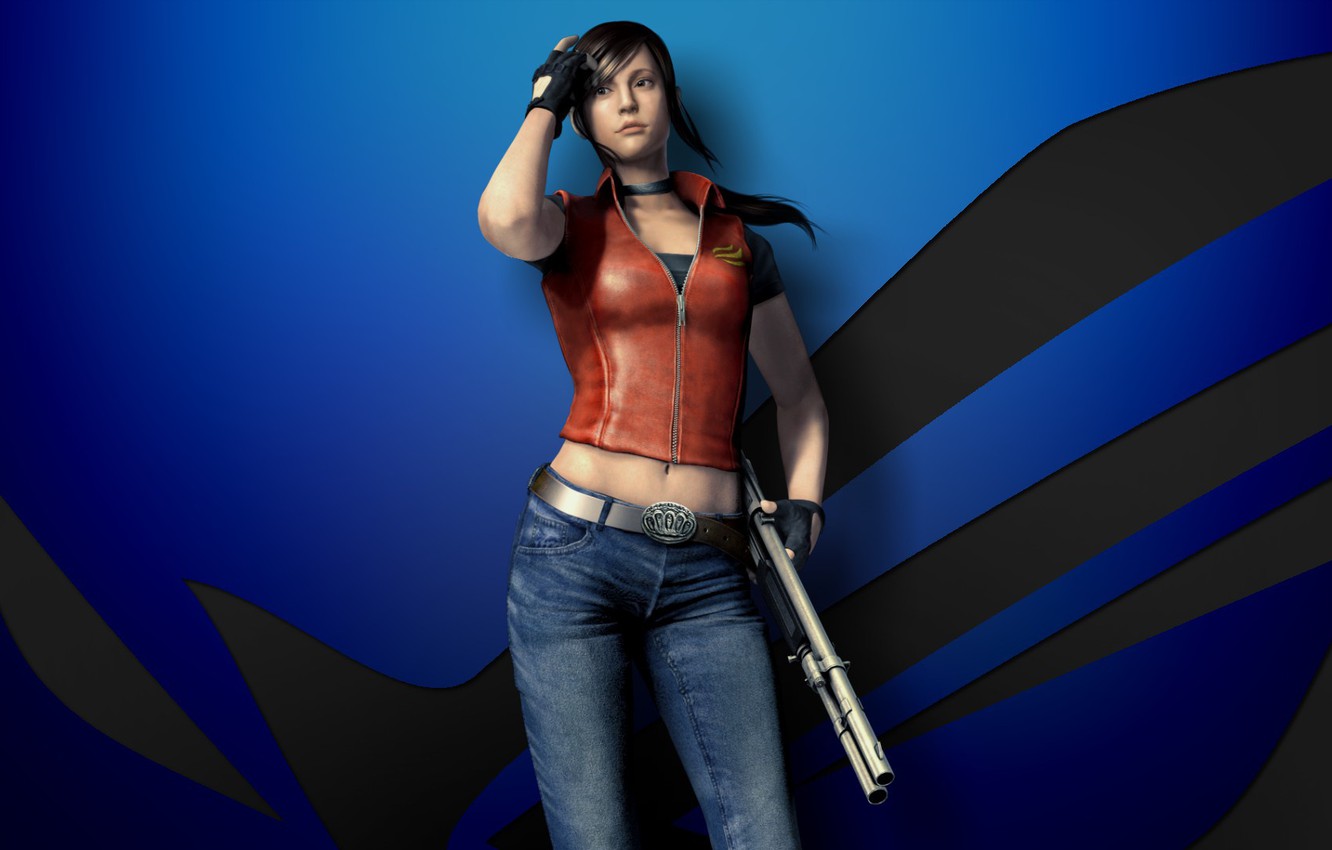 Photo Wallpaper Gun, Weapon, Resident Evil, Biohazard, - Claire Redfield Poster - HD Wallpaper 