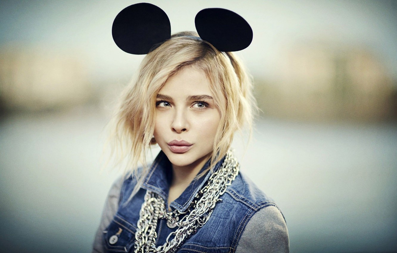Photo Wallpaper Ears, Hit Girl, Chloe Grace Moretz, - Chloe Grace Moretz - HD Wallpaper 