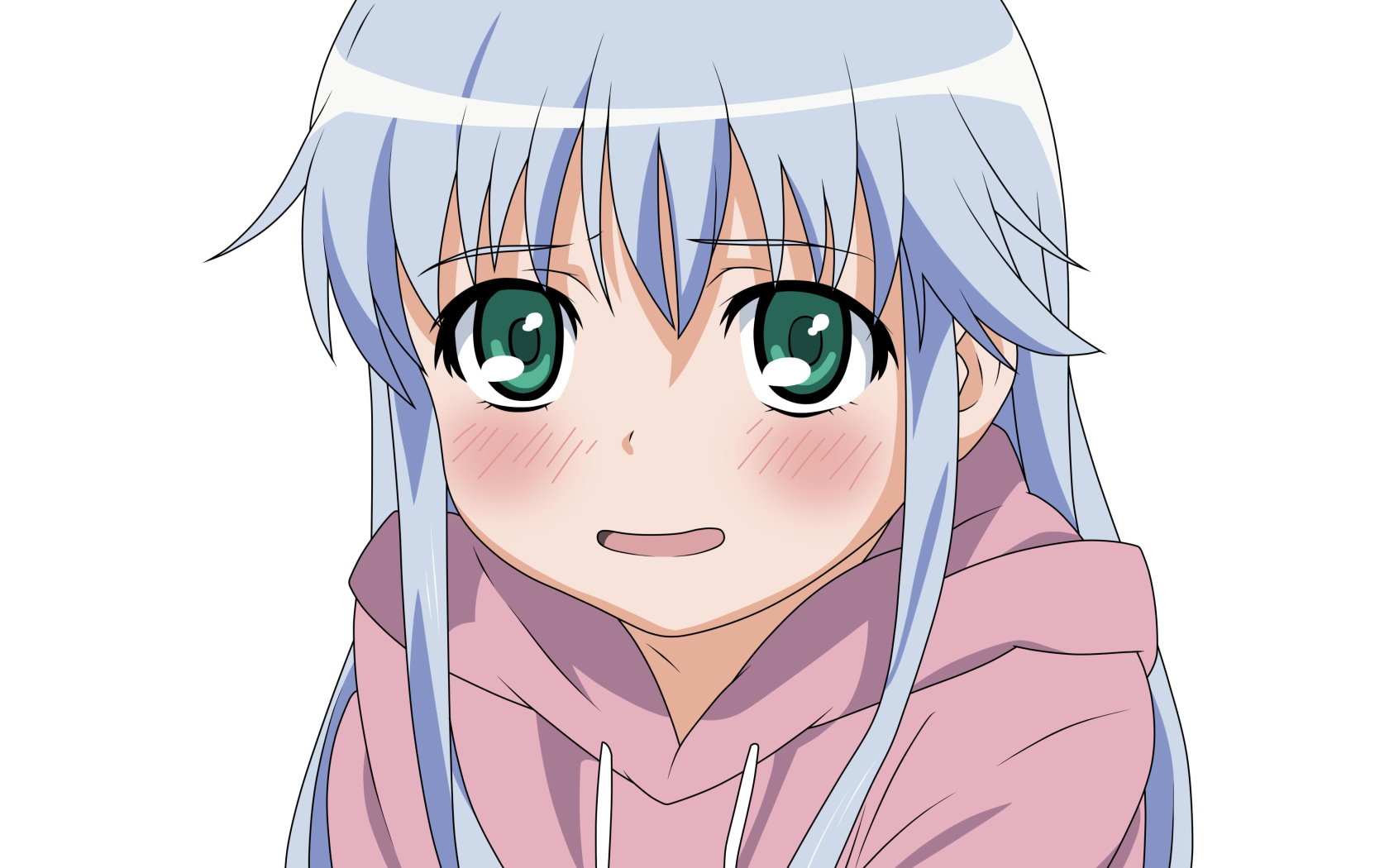 Blush Gray Hair Green Eyes Index Long Hair To Aru Majutsu - Toaru Majutsu No Index Index - HD Wallpaper 