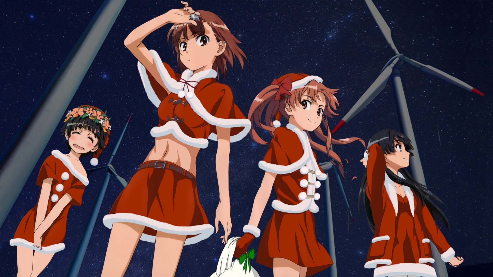 Christmas Misaka Mikoto To Aru Kagaku No Railgun To - Aru Majutsu No Index Christmas - HD Wallpaper 