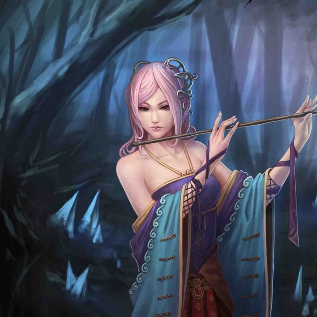 Pink Hair Fantasy Girl - HD Wallpaper 