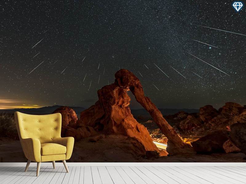 Photo Wallpaper Geminid Meteor Shower Above The Elephant - Star - HD Wallpaper 