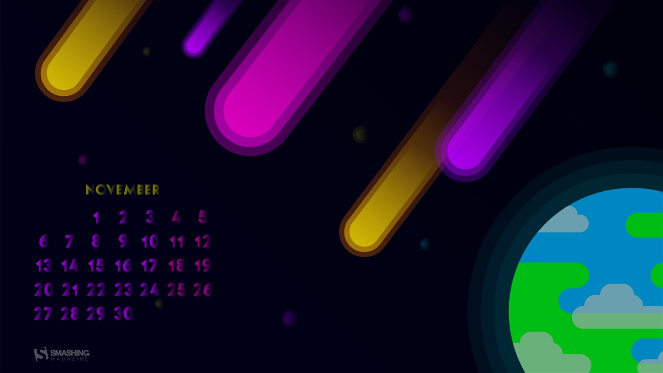 Meteor Shower November 2017 Calendar Wallpaper2017 - Graphic Design - HD Wallpaper 