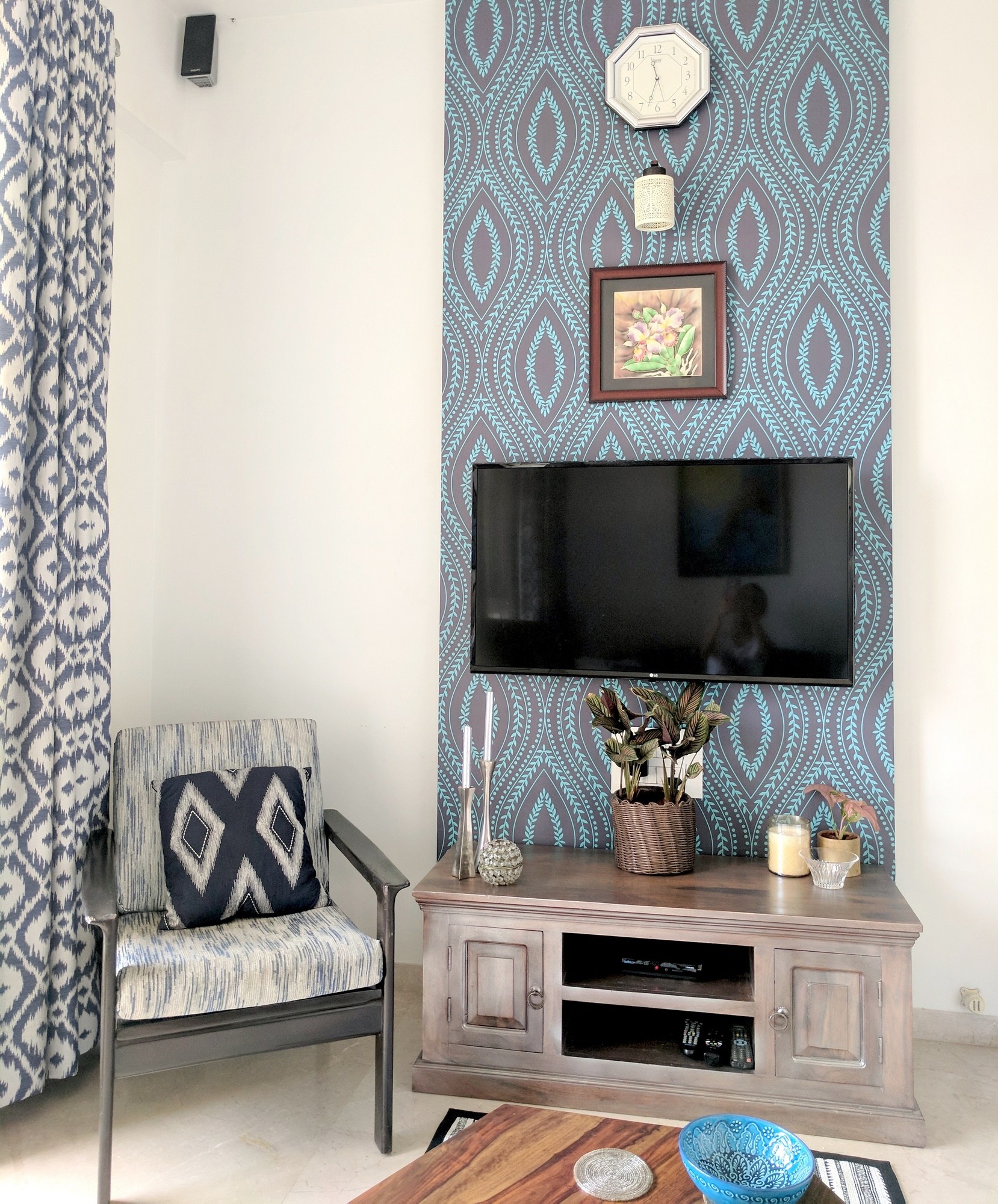 Blue Guest Room Reveal - Living Room - HD Wallpaper 
