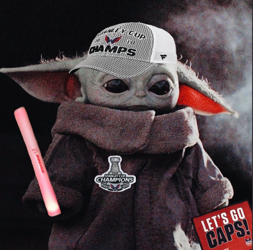 Photo Baby Yoda Dressed In Washington Capitals Gear - Baby Yoda Miss You - HD Wallpaper 