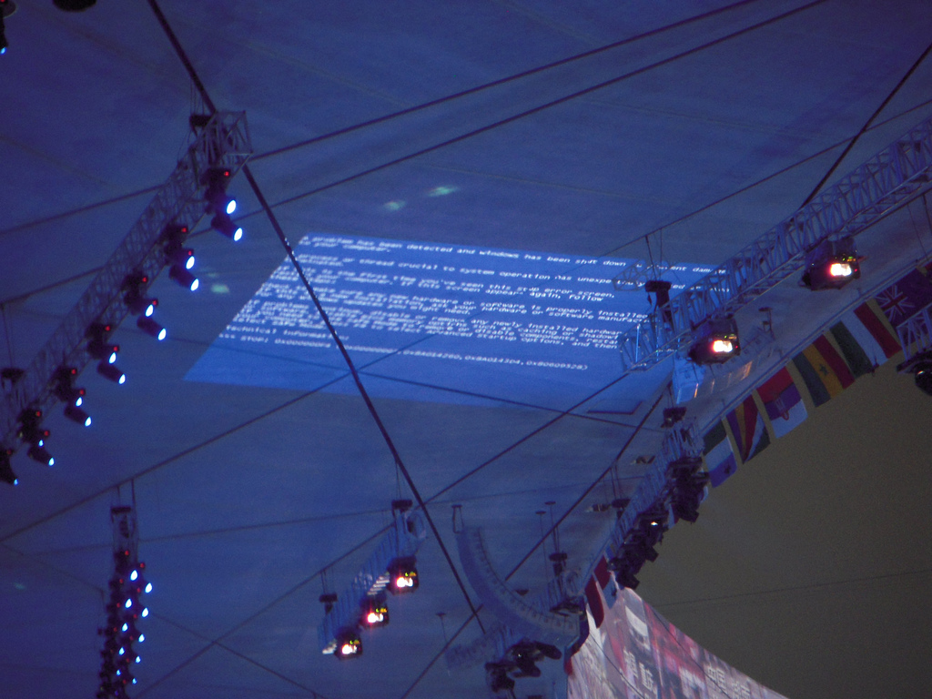 Bsod On Olympics - Beijing Olympics Blue Screen Of Death - HD Wallpaper 
