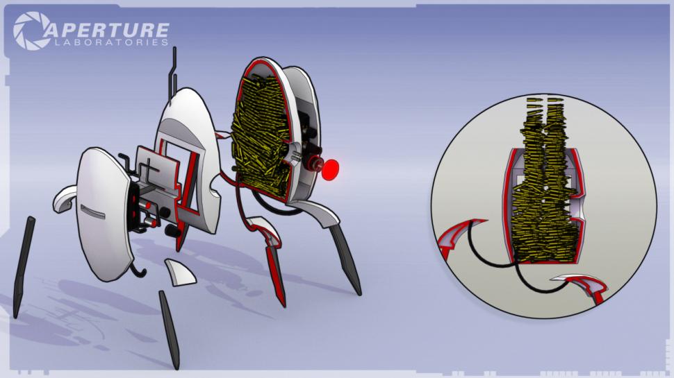 Portal Aperture Sentry Hd Wallpaper,video Games Wallpaper,portal - Aperture Science Turret - HD Wallpaper 