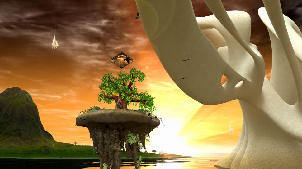 The Tree House World In 3d Wallpaper,3d Hd Wallpaper,nature - Tree - HD Wallpaper 