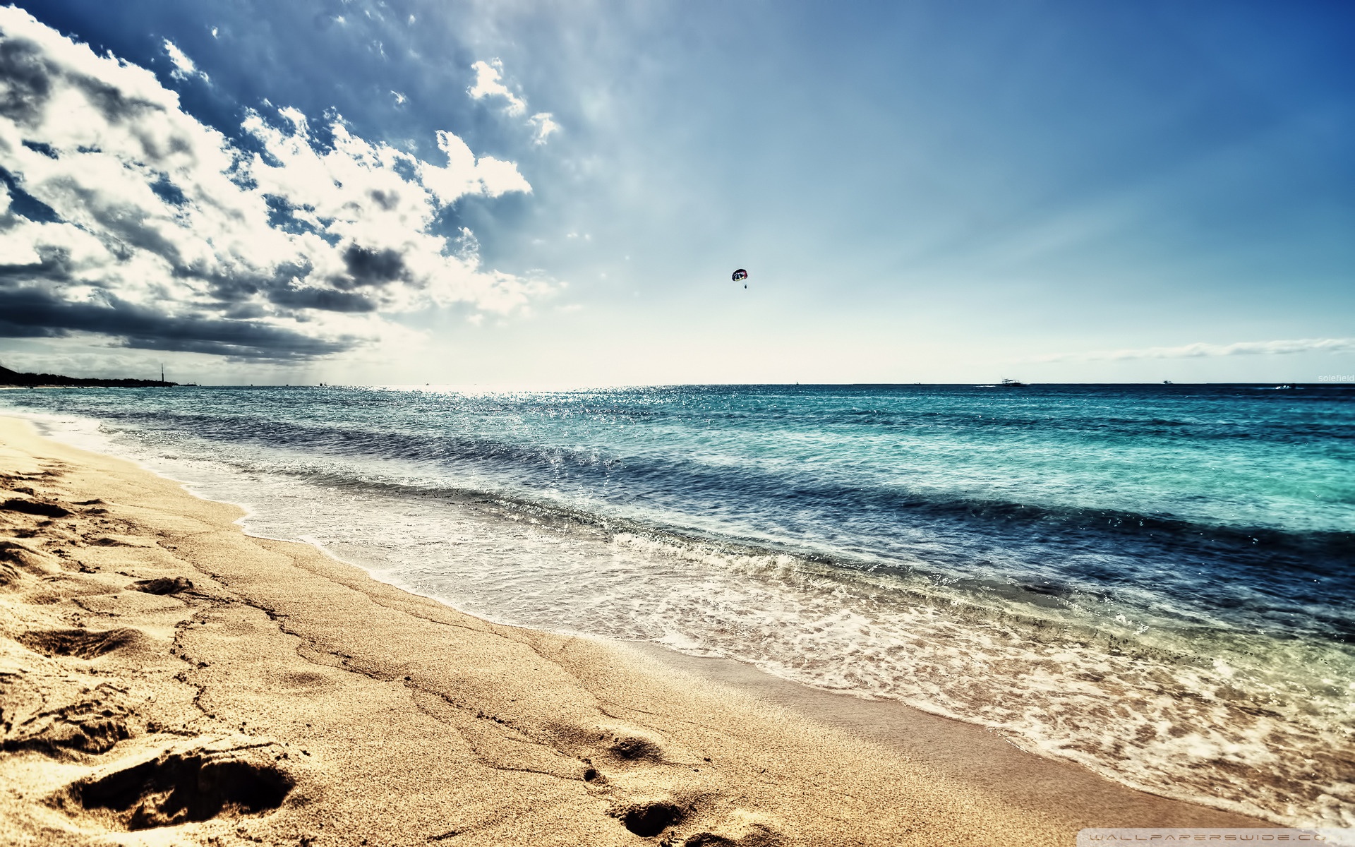 Mac Wallpapers Hd » Apple Wallpapers Vacation On Apple - Hdr Beach - HD Wallpaper 