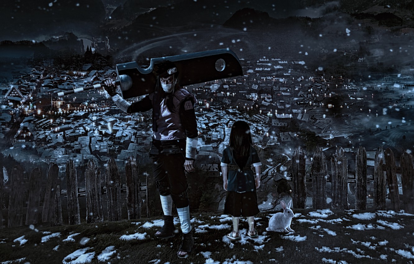 Photo Wallpaper Naruto, Ken, Blade, Cosplay, Ninja, - Snow - HD Wallpaper 