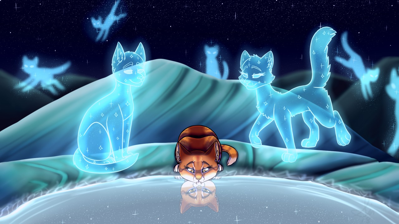 Leafpool At The Moonpool Wallpaper - Leafpool And The Moonpool - HD Wallpaper 