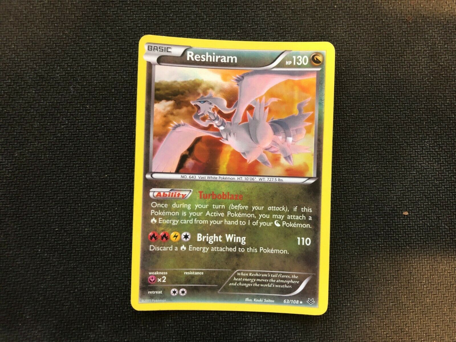 Pokémon Reshiram Karte - HD Wallpaper 